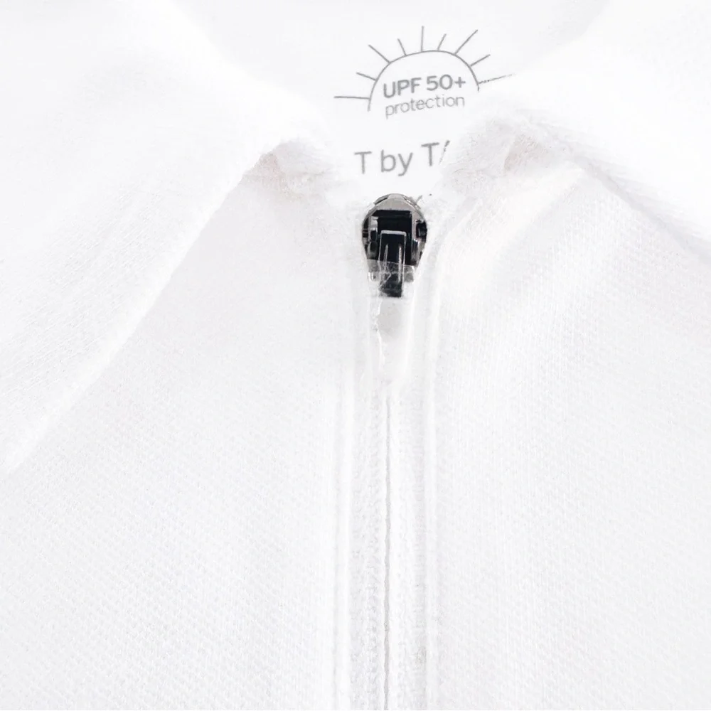 💚T by Talbots White Sleeveless Polo with Embroidery - Picture 4 of 9